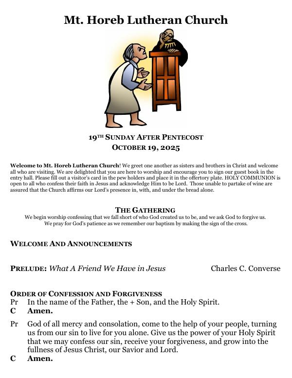 Cover of Bulletin - October 19
