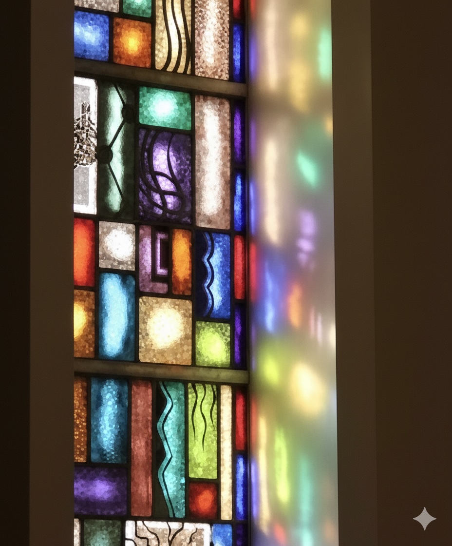 Stained glass windows at Mt. Horeb Lutheran Church